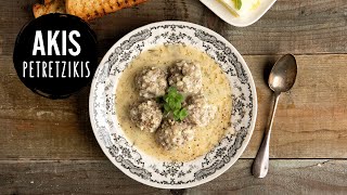 Greek Meatball Soup – Yuvarlakia  Akis Petretzikis [upl. by Onia]