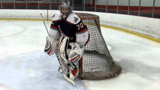 Ice Hockey Goalie Drill Push Stop Recovery Goalie Drill [upl. by Gefen]