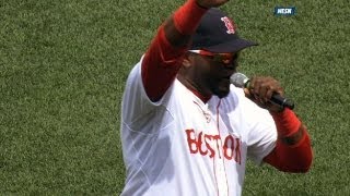 David Ortiz rallies the Boston crowd after Boston Marathon tragedy [upl. by Manthei]