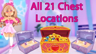 ALL 21 Chest Locations Royale High 2022 Updated Locations [upl. by Akimehs276]