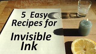 5 Easy Recipes for Invisible Ink 📝 [upl. by Azer]