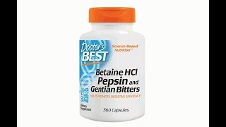 Doctors Best Betaine HCI Pepsin and Gentian Bitters REVIEW [upl. by Sonahpets]