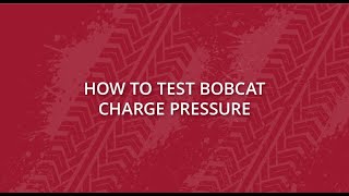 How To Test Bobcat Charge Pressure [upl. by Apilef]