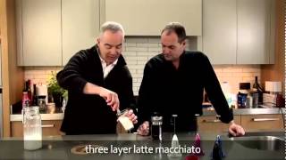 aerolatte  milk frother makes three layer caffè latte macchiato [upl. by Cordy327]