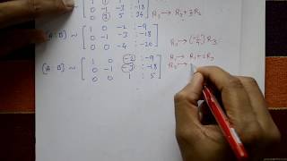 VTU Engineering Maths 1 Gauss Jordan Method interesting examplePART2 [upl. by Enilrad]