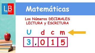 Los Números DECIMALES LECTURA y ESCRITURA ✔👩‍🏫 PRIMARIA [upl. by Ahsiuqram670]