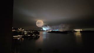 Enchantment fireworks show from the Island Tower  Polynesian Resort Walt Disney World  011325 [upl. by Yekcim452]