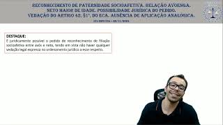 STJ INFO 834 paternidade socioafetiva e adoção [upl. by Porche806]