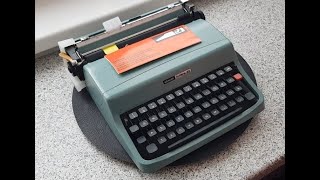 Unpacking a vintage unused Olivetti Lettera 32 from 1970 [upl. by Ardnaskela125]