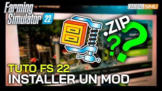 TUTO FARMING SIMULATOR 22  Comment installer un mod [upl. by Doolittle]