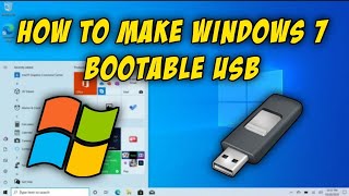 How To Make A Windows 7 Bootable USB Drive 2023 [upl. by Ecinev472]