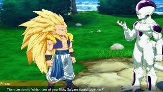 Dragon Ball FighterZ  Frieza Roasts Gotenks amp Asks About Future Trunks [upl. by Eimiaj]