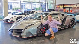 FINDING TWO UNICORNS Lamborghini Veneno Coupe and Roadster [upl. by Wandis829]