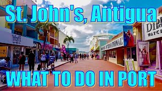 Walking in St Johns Antigua  What to do on Your Day in Port [upl. by Namyl]