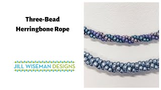 ThreeBead Spiral Herringbone Rope [upl. by Rinee476]