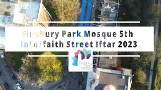 Finsbury Park Mosque Interfaith Street Iftar 2023 From Above [upl. by Kremer]