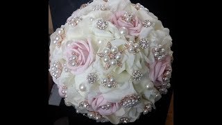 DIY Brooch Bouquet l MARIROMANCE l Wedding project [upl. by Gerfen371]