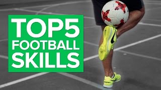 TOP 5 Football Skill Moves Done by Pros [upl. by Kitrak]