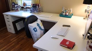 IKEA Desks amp Office Makeover [upl. by Wise]