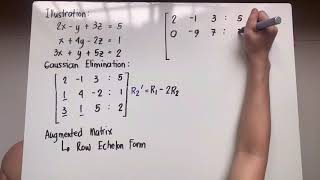 Solving System of Linear Equations Gaussian Elimination [upl. by Vashtia631]