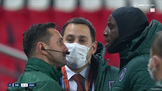 Demba Ba confronts fourth official as PSG amp Istanbul players leave the pitch over alleged racism [upl. by Adnamal]