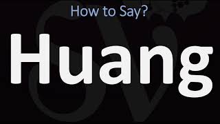 How to Pronounce Huang CORRECTLY 黃 [upl. by Auj]