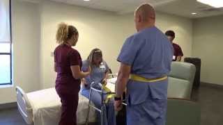 Physical Therapy Transfer Training  How To Transfer From Wheelchair To Bed [upl. by Cherida67]