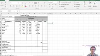 Het maken van een kostprijsfiche [upl. by Lamak]