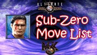 UMK3  MK3  SubZero Move List [upl. by Kaleb]