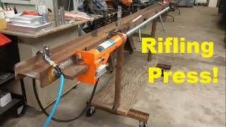 Button Rifling Press  Home Built [upl. by Aneertak]