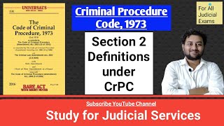 Criminal Procedure Code  Section 2 Definitions  CrPC  crpc [upl. by Zinah]