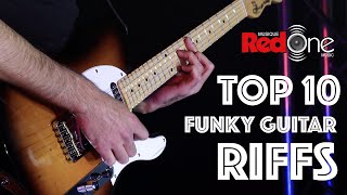 Top 10 Awesome Funky Guitar Riffs [upl. by Allenotna186]