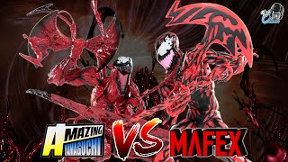 CARNAGE  Amazing Yamaguchi VS Mafex  Action Figure Comparison [upl. by Mccord]