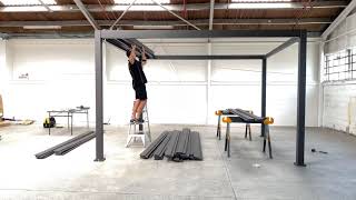 Aluminium Louvre Roof System Pergola Assembly Video [upl. by Cassandry]