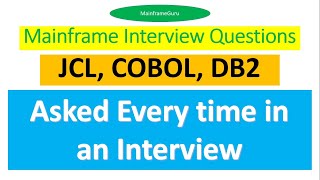 Mainframe Interview Questions and Answers for Experienced more than 1 years COBOL JCL DB2  Learn [upl. by Lucius]