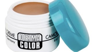 Kryolan Derma Color Camouflage Cream and Fixing Powder Review video [upl. by Sdlonyer]