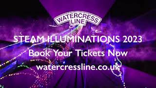 The Watercress Lines Steam Illuminations 2023 [upl. by Esdnil]