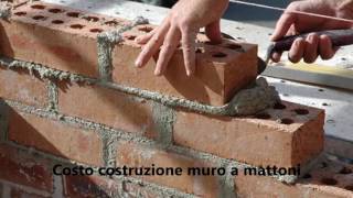 Costo costruzione muro a mattoni  EDILNETIT [upl. by Anni]