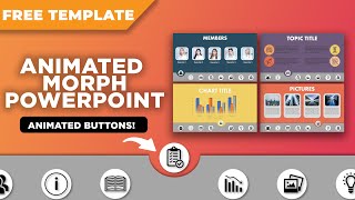 How to Make Simple Morph Animated PowerPoint  FREE TEMPLATE [upl. by Lladnew]