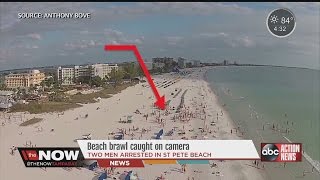 Beach brawl on St Pete Beach was captured by a drone [upl. by Halie953]