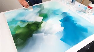 5 Abstract Acrylic Paintings WOW  Easy Painting Techniques [upl. by Bowles]