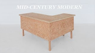 How To Build an LShaped Executive Desk  DIY Woodworking [upl. by Olette]