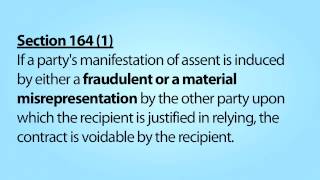 23 Contracts Misrepresentation [upl. by Westmoreland]