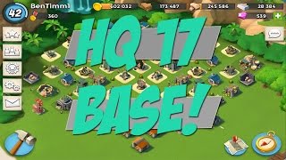 Boom Beach  HQ 17 Base Layout  Shock Launcher Too Strong [upl. by Baillie]