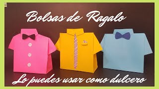 BOLSA DE REGALO con forma de CAMISA [upl. by Anallise626]