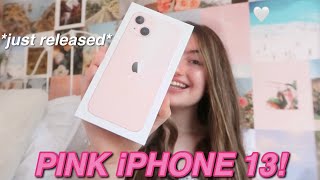 iPHONE 13 UNBOXING amp SET UP pink [upl. by Bevis708]