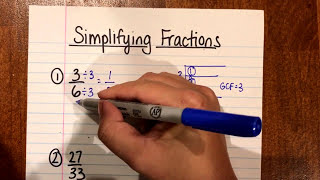 Simplifying Fractions Using Greatest Common Factor [upl. by Atenaz]