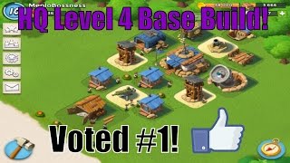 Boom Beach  quotObliteratorquot HeadquartersHQ Level 4 Base Build  Best HQ Lvl 4 Base [upl. by Wadell922]