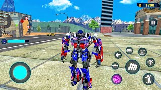 Optimus Prime Multiple Transformation Jet Robot Car Game 2020  Android Gameplay [upl. by Erlene]