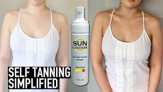 How to Apply Self Tanning Mousse Simplified Tutorial  Sun Goddess [upl. by Oj]